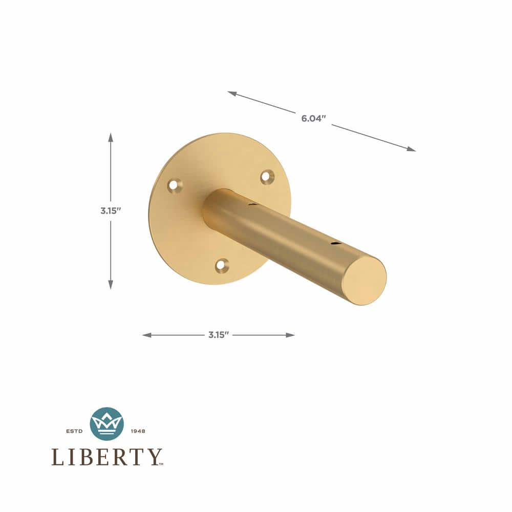 Satin Gold Steel Decorative Shelf Bracket 2-Pack