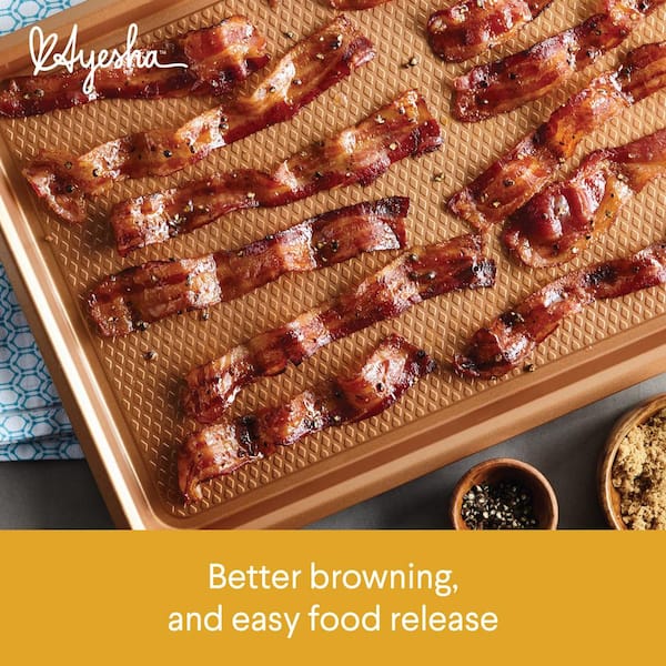 Ayesha Curry 3pc Nonstick Cookie Sheet Set - Copper