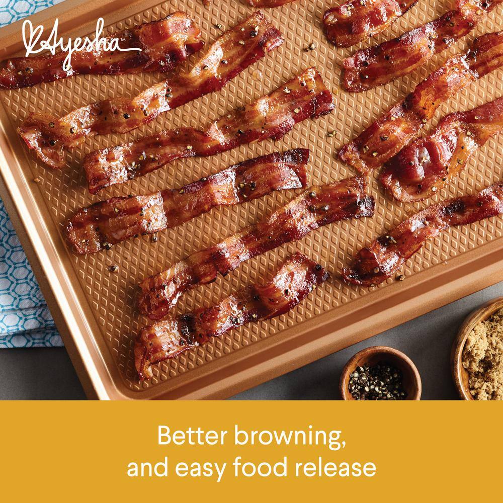 Copper Nonstick Steel 5-Piece Bakeware Set