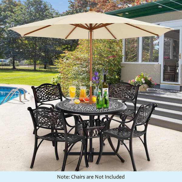 patio bistro table with umbrella