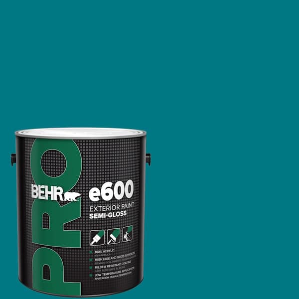 BEHR PRO 1 gal. #P470-7 The Real Teal Semi-Gloss Exterior Paint