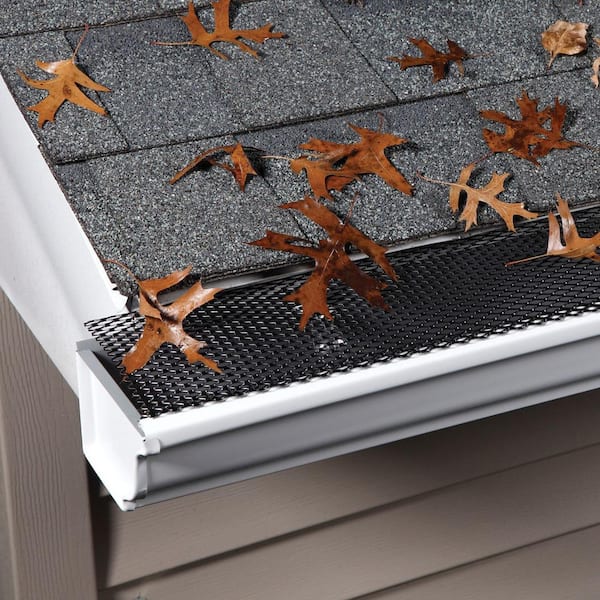 Lock On Filter 3 ft. Black Metal Gutter Guard