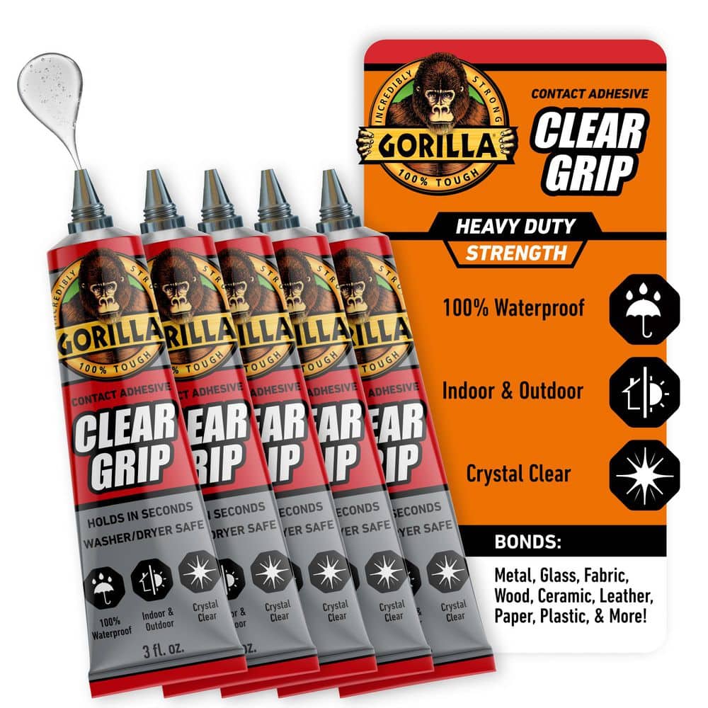 Gorilla 3 oz. Clear Grip Tube (5-Pack) 8040001 - The Home Depot