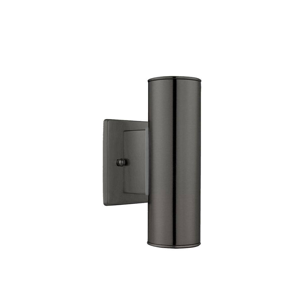 Riga Sleek Matte Black Cylinder Outdoor Wall Light