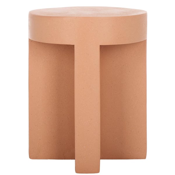 SAFAVIEH Aldrich 18 in. Terracotta Round Concrete End Table