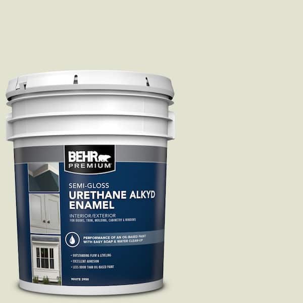 BEHR PREMIUM 5 gal. #S370-1 Positive Energy Urethane Alkyd Semi-Gloss Enamel Interior/Exterior Paint