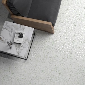 Fusion Hex Green Terrazzo 9.13 in. x 10.51 in. Matte Porcelain Floor and Wall Tile (8.07 sq.ft. / Case)