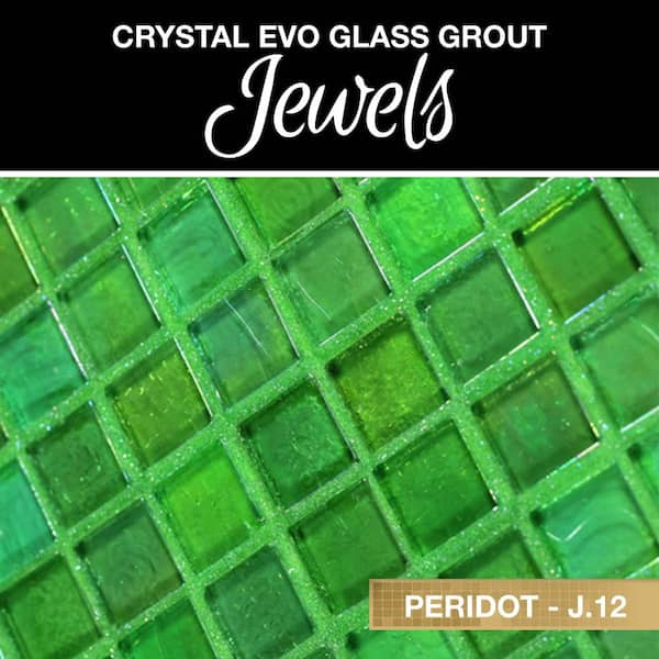 Crystal Glass Grout Jewels Chrysolite 75 Grams (1-Pack)