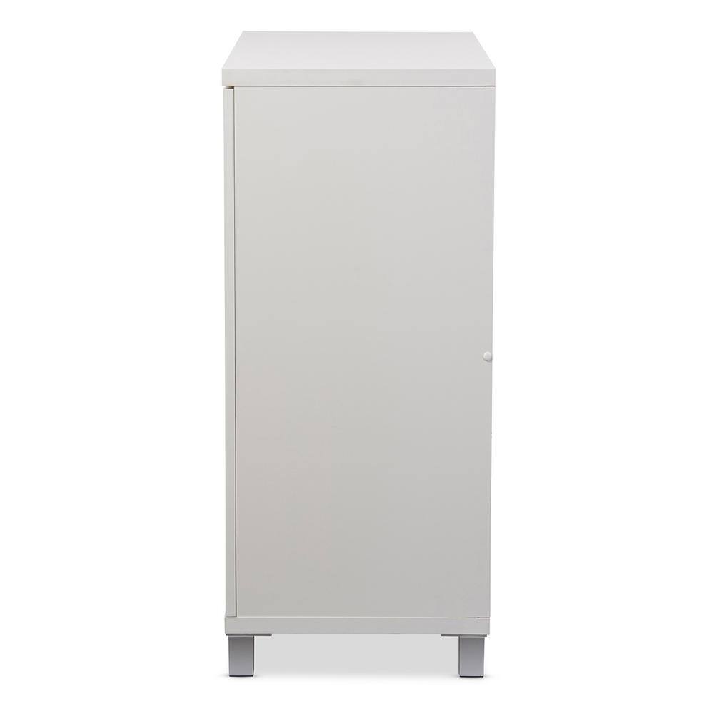 White Modern Adjustable Shelving Buffet Sideboard