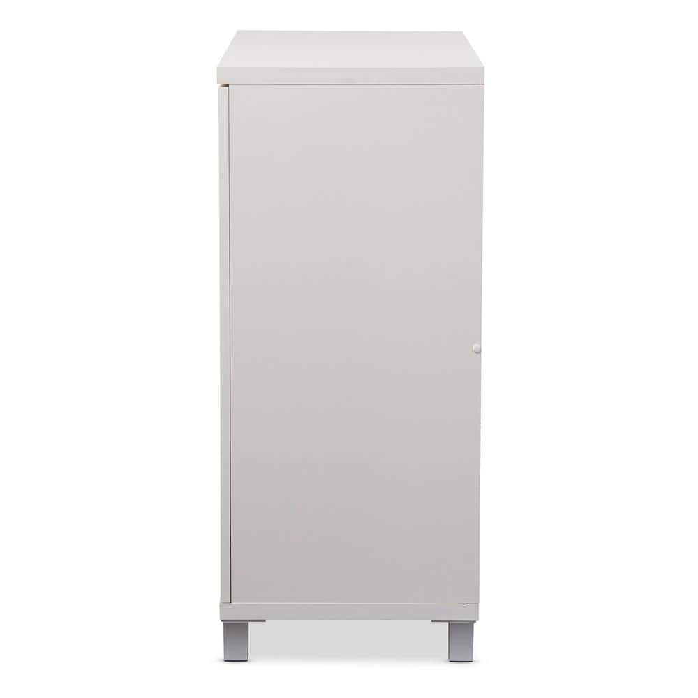 White Modern Adjustable Shelving Buffet Sideboard