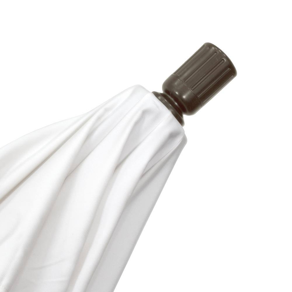 7.5 ft. Black and White Striped Aluminum Market Umbrella
