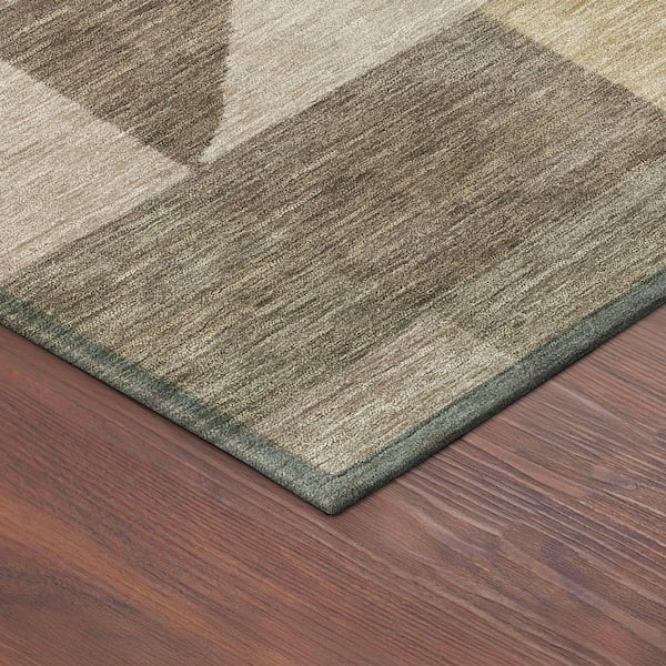 Chantille Machine Washable Indoor/Outdoor Abstract ACN2373 Khaki 2 ft. x 3 ft. Accent Rug