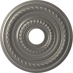16" O.D. x 3-1/2" I.D. x 1" P Cole Thermoformed PVC Ceiling Medallion (Fits Canopies up to 4-1/2 in.) in Aged Dark Steel