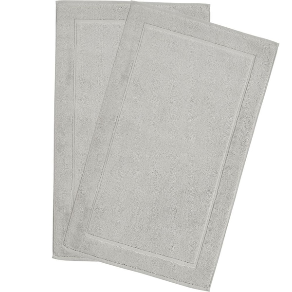Hawmam Linen Ice Silver 21 x 34 in. 100% Cotton Rectangle 2 Piece Absorbent and Machine Washable Set