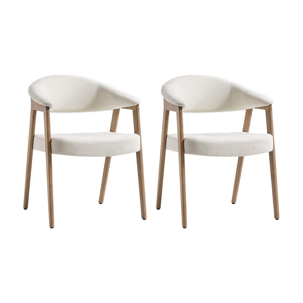 JAYDEN CREATION Elisa Ivory Polyester Mid-Century Modern Dinning