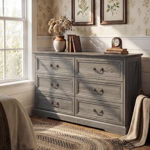 FUFU&GAGA Brown Wood 47.2 in. W Chest of Drawer Accent Storage