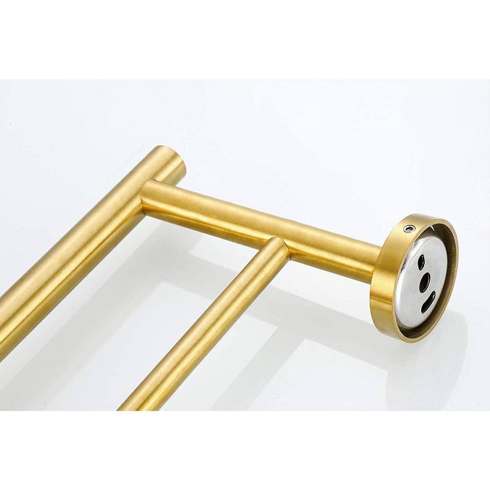 Brushed Gold 23.6-Inch Stainless Steel Wall Mounted Towel Bar