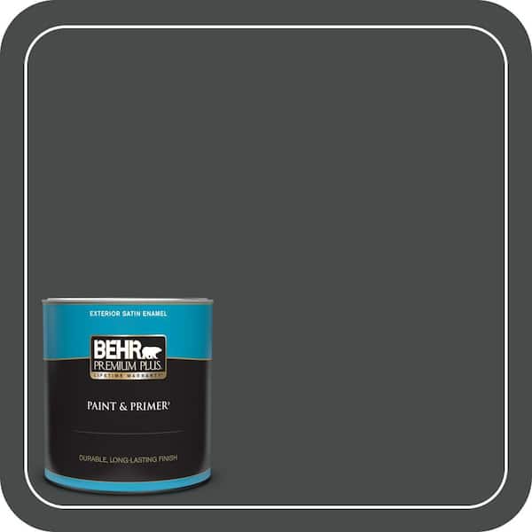 BEHR PREMIUM PLUS 1 qt. #N450-7 Astronomical Satin Enamel Exterior Paint & Primer