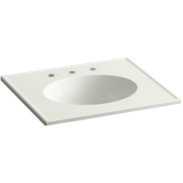 KOHLER Ceramic/Impressions 25 in. Vitreous China Vanity Top with Basin in Dune Impressions