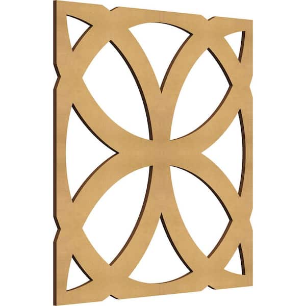 Ekena Millwork 15-3/8 in. x 15-3/8 in. x 1/4 in. Wood MDF Medium Daventry Decorative Fretwork Wall Panels (50-Pack)