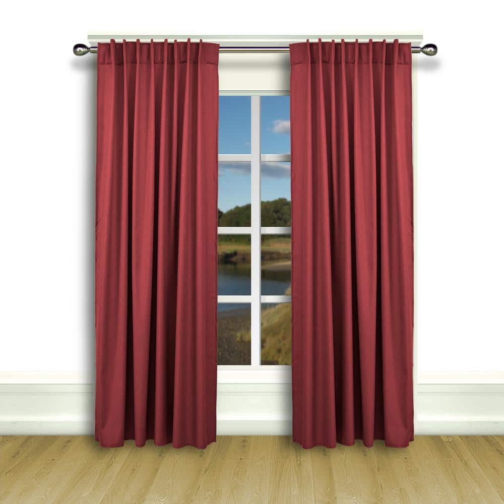 Pomegranate Cotton Polyester Pleated Window Panel