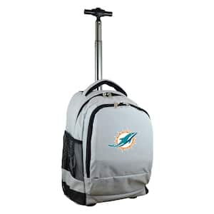 NFL Miami Dolphins 19 in. Gray Wheeled Premium Backpack