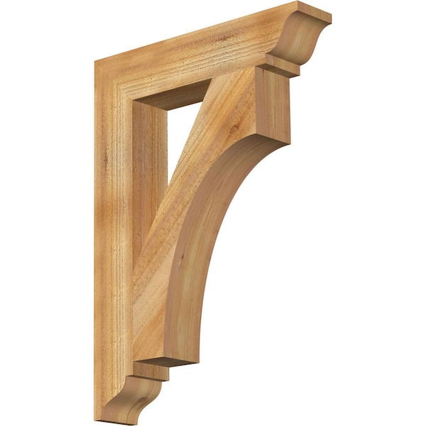 Ekena Millwork 4 in. x 28 in. x 20 in. Western Red Cedar Westlake Traditional Rough Sawn Bracket
