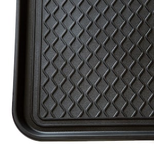 Black 15 in. x 30 in. Large Recycled Polypropylene All Weather Boot Tray (4 Pack)