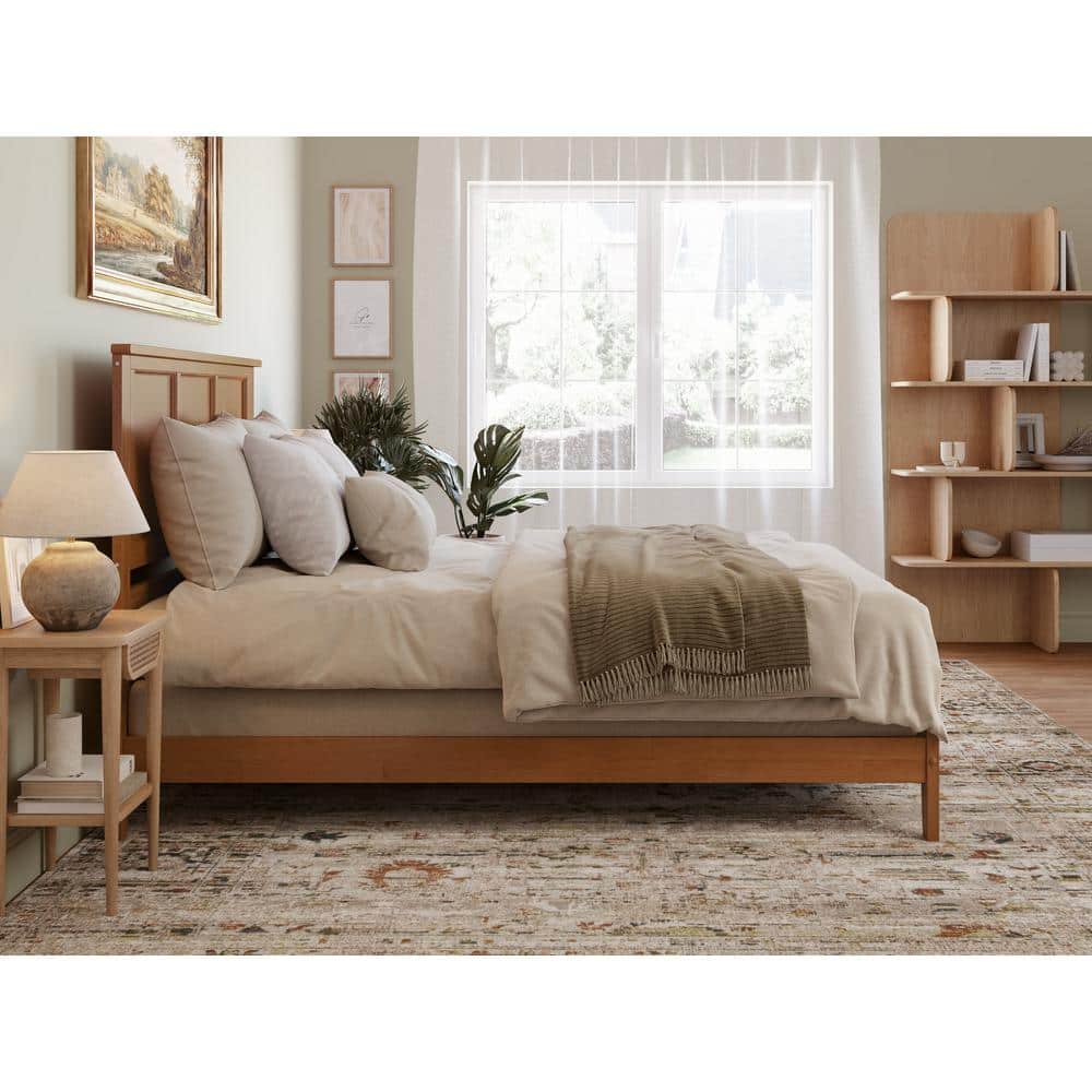 Madison Light Toffee Queen Solid Wood Bed Frame