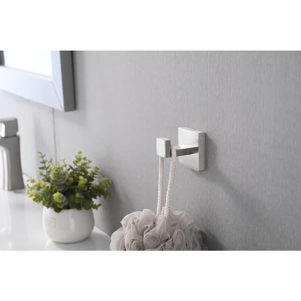 6 -Piece Bath Hardware Set with Mounting Hardware in Brushed Nickel