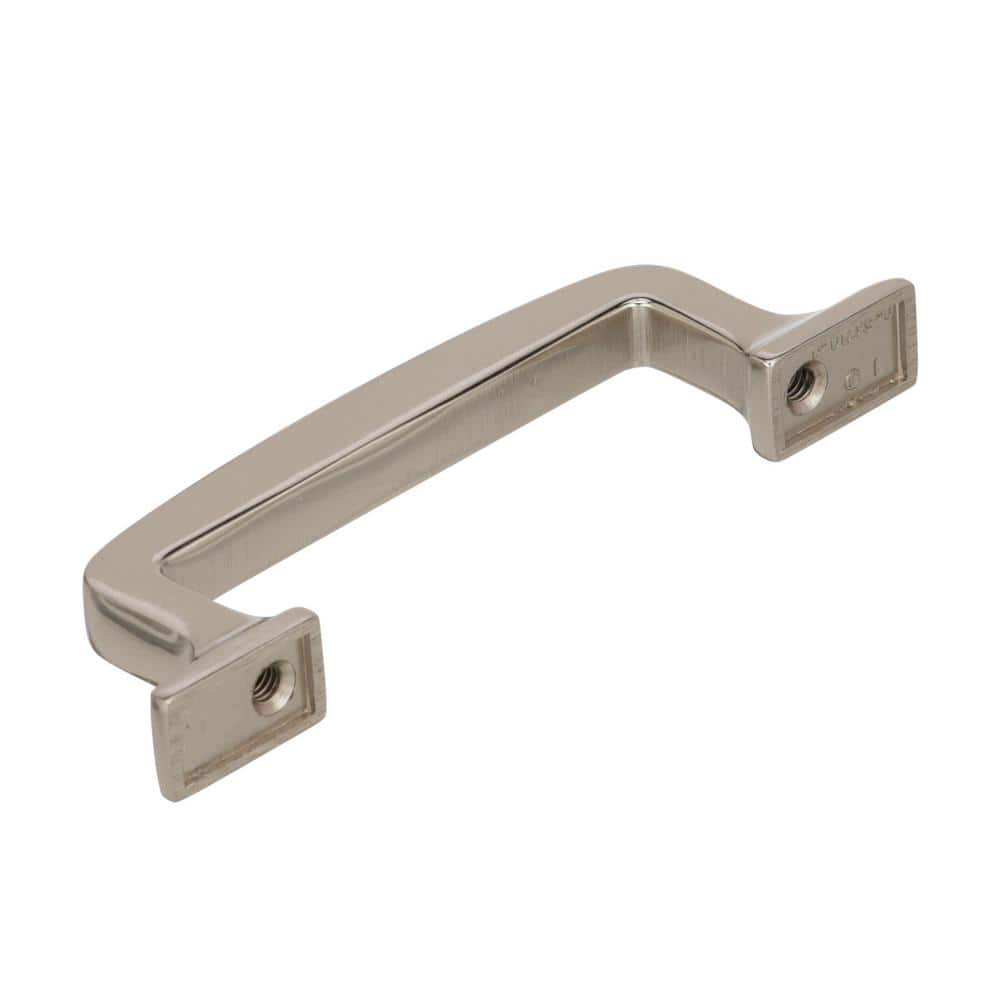 Polished Nickel 3-Inch Modern Cabinet Pull with Mounting Hardware