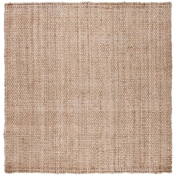 SAFAVIEH Natural Fiber Beige 5 ft. x 5 ft. Woven Crosstitch Square Area Rug