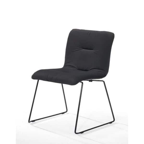 Yannis Modern Dark Grey Fabric Dining Chairs (Set of 2)