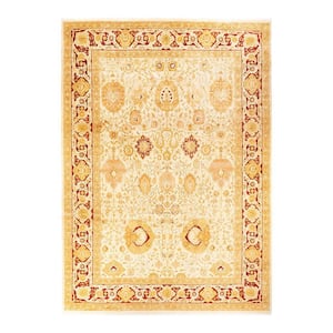 Mogul One-of-a-Kind Traditional Ivory 10 ft. 1 in. x 14 ft. 6 in. Oriental Area Rug