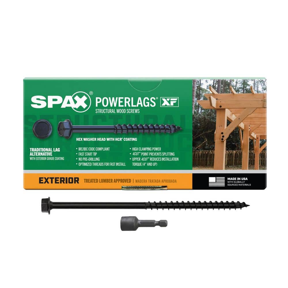 5/16 in. x 3-1/2 in. Black Powerlags XF Exterior T40 T-Star Pancake Head Structural Wood Lag Screws (50-Piece) price history on PriceWatchPro