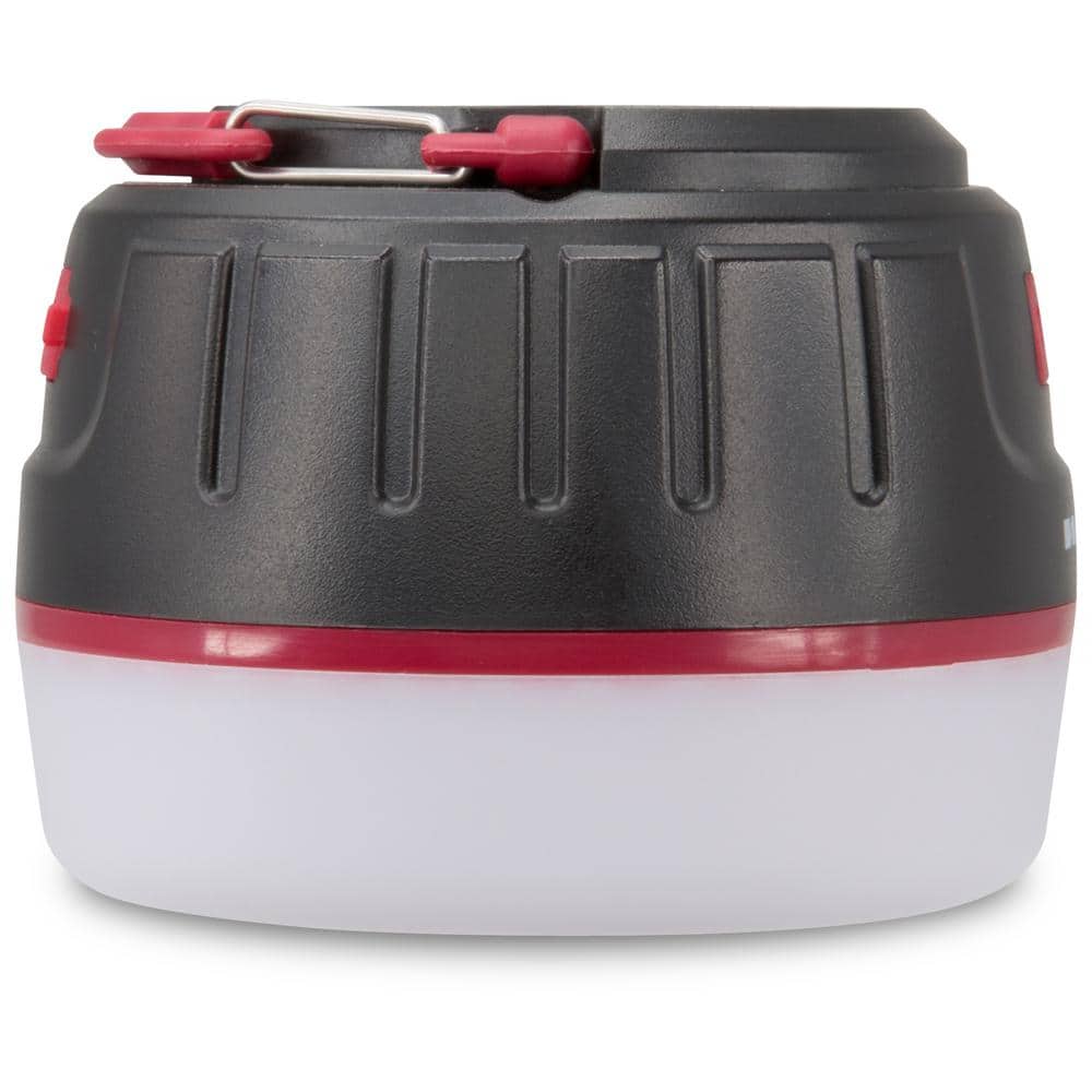 Black Waterproof LED Lantern with Built-In USB Port and Powerbank