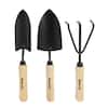 Anvil 3-Piece Wood Handle Garden Tool Set (Trowel, Transplanter and Cultivator) GD210308