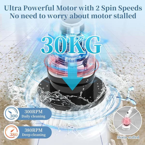 Electric Spin Scrubber, Power fashion Cleaning Brush ,Auto Detergent Dispenser Portable