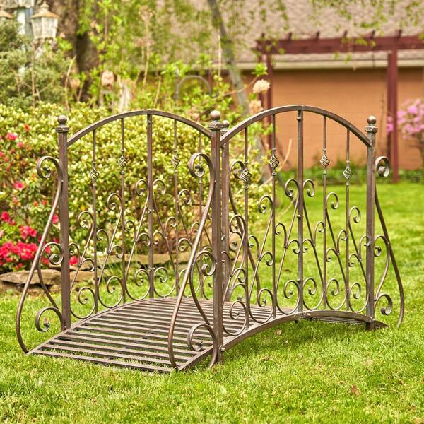 Zaer Ltd. International 5 ft. Long Iron Garden Bridge in Antique