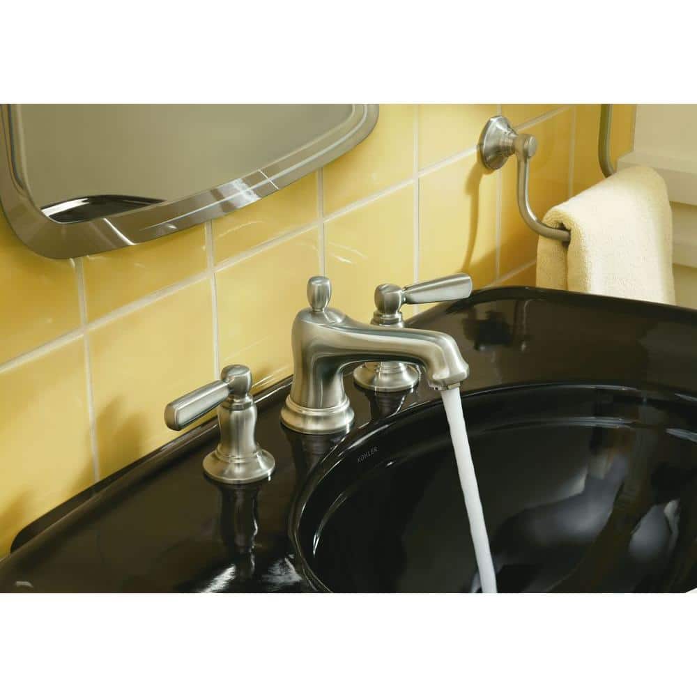 Bancroft Classic Elegance Double Handle Brushed Nickel Bathroom Faucet