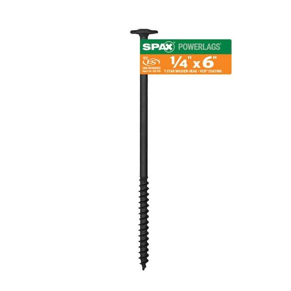 SPAX 1/4 in. x 6 in. Exterior Washer Head Structural Wood Lag Screws  Powerlags Torx T-Star (1 EA)