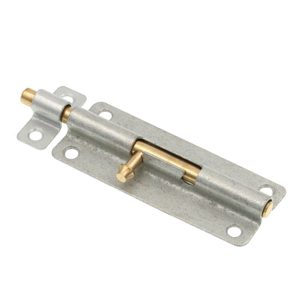 Door and Gate, Slide Barrel Bolt Latch 5 inch with Screws, Galvanized with Brass Bolt and Knob (Single Pack) price history on PriceWatchPro
