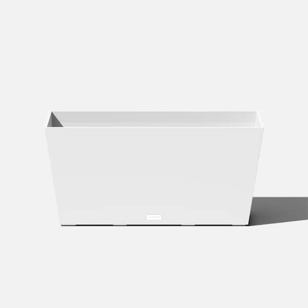 Veradek Midori 31 in. White Plastic Long Trough Planter