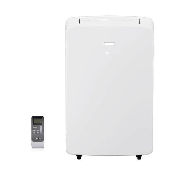 LG 6,500 BTU Portable Air Conditioner Cools 300 Sq. Ft. with Dehumidifier and LCD Remote in White