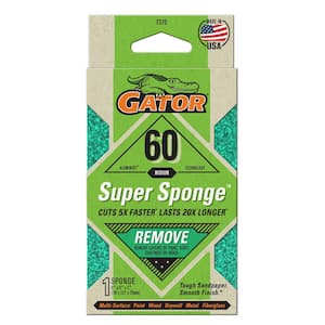 Super Sponge 3 in. x 5 in. x 1 in Medium 60 Grit Sanding Sponge