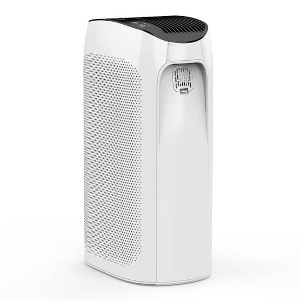 Edendirect 495 sq. ft. 3-Speed HEPA - True Portable Console Air Purifier in Whites,with Timer and Ultra-Quiet Sleep Mode