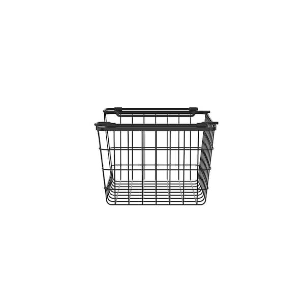 Oceanstar Stackable Metal Wire Storage Basket Set for Pantry