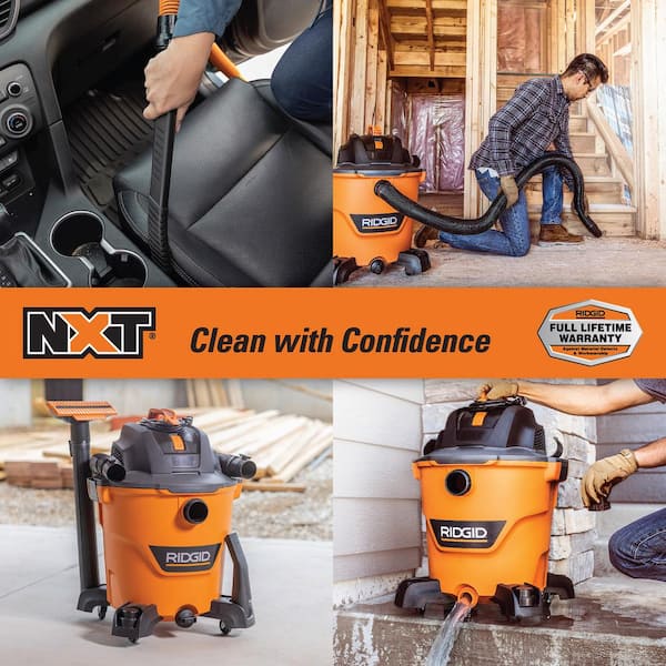 12 Gal. 5.0 Peak HP NXT Shop Vacuum Wet Dry Vac with Filter, Hose, Wands, Accessories and Car Cleaning Kit HD1200A