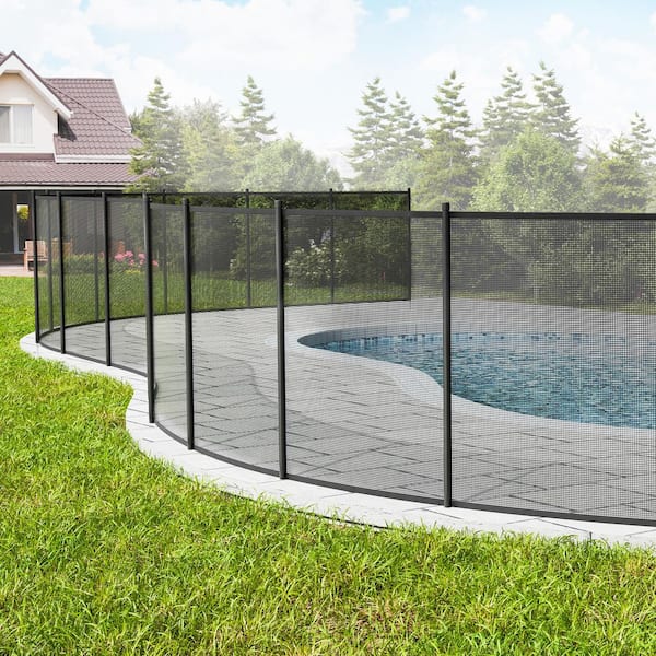 Swimming Pool Fence 4 x 12ft. Pool Safety Fence for Inground Pools, Removable Pool Fence DIY Life Saver Fencing Section