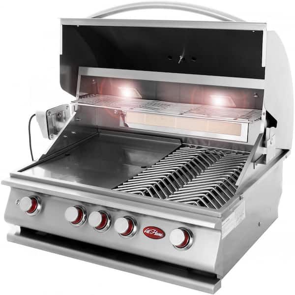 Cal Flame 4-Burner Built-in Propane Gas Grill in Stainless Steel